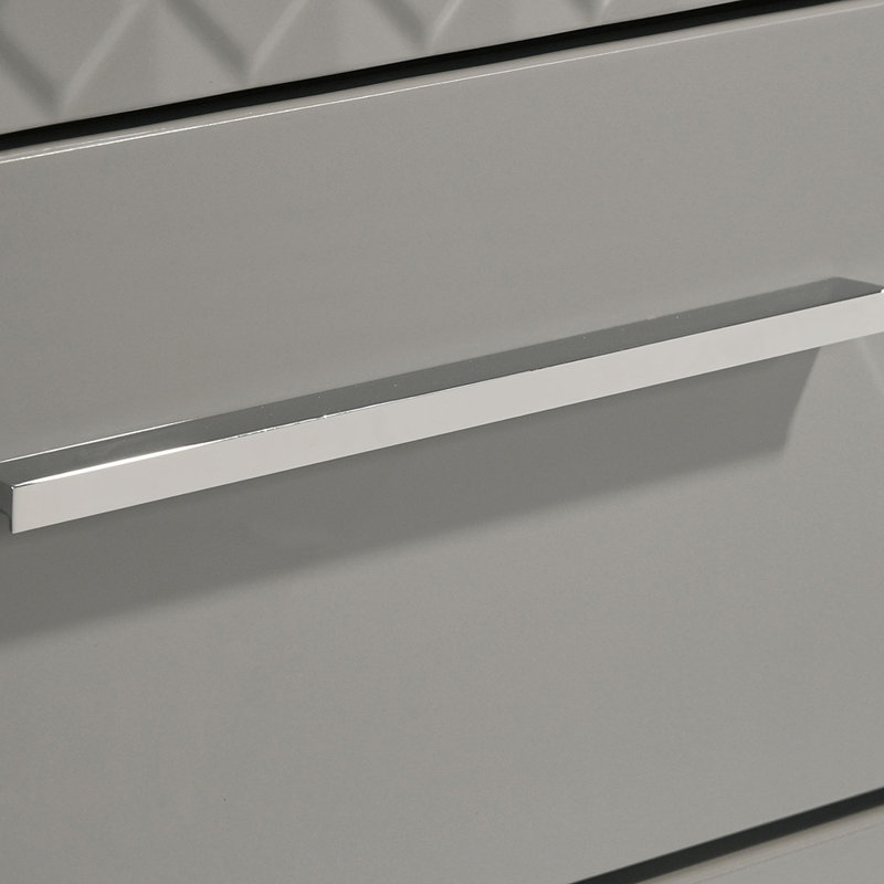 Table de chevet 2 tiroirs Pierce Grey, Gris