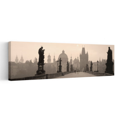 Charles Bridge Prague Czech Republic by Frank Chmura - Wrapped Canvas Panoramic Print
