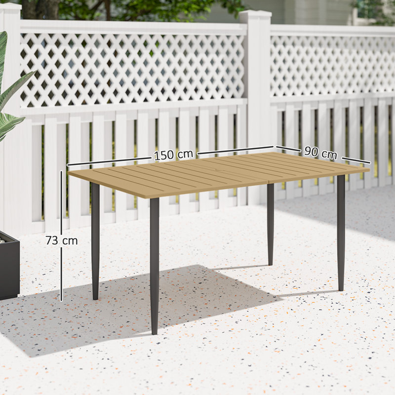 Rectangular 6 - Person 150Cm L Outdoor Table