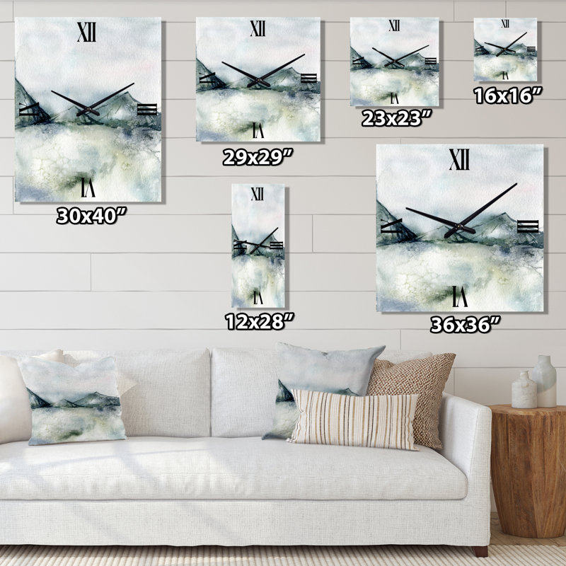 Horloge murale paysage d'hiver, Petit