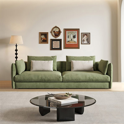 Green 100% Polyester Standard Sofa cushion Loveseat