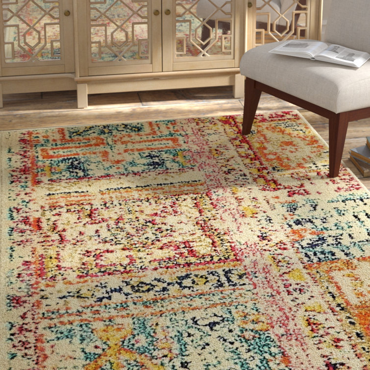 Ector Washable Abstract Indoor Rug