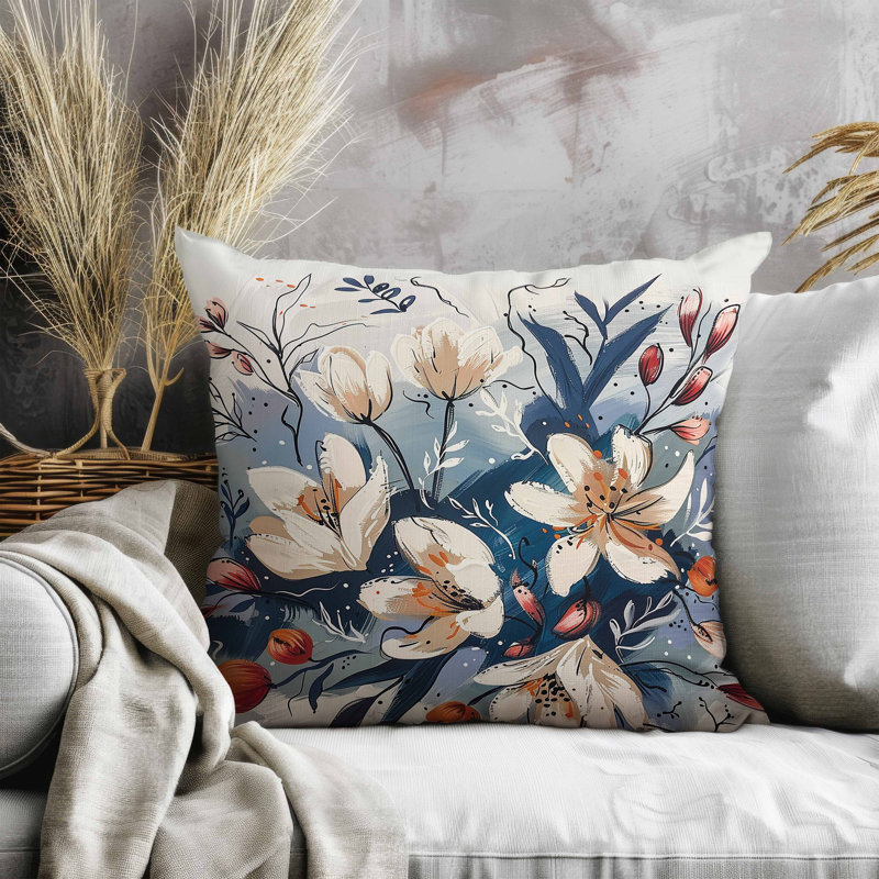 Coussin Painted Paradise, Carré 16 po