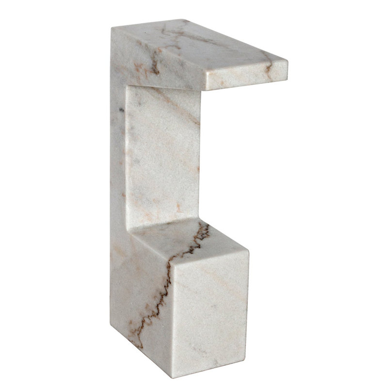 Aero Marble End Table, White Marble