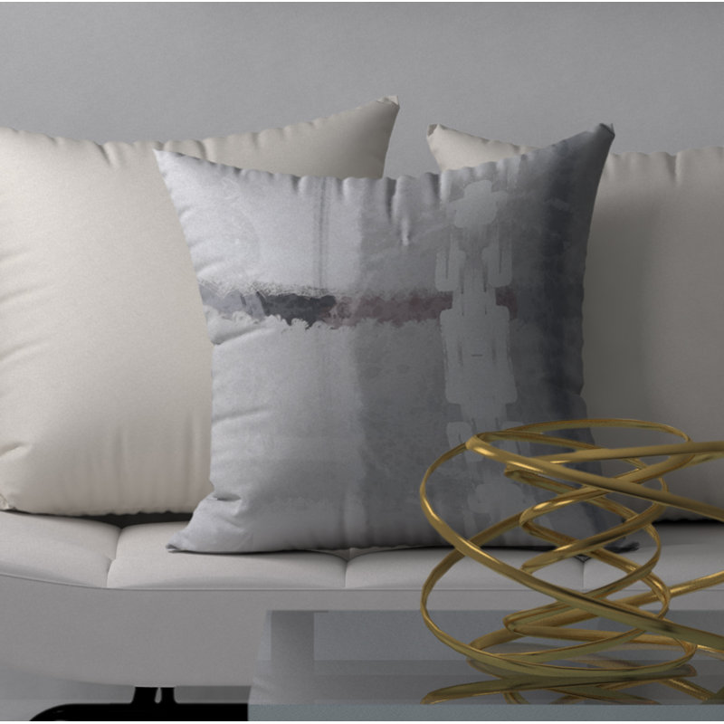 Abstract Reversible Throw Pillow, 24" x 24"