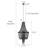 6-light Empire Graphite Tassel Chains Chandelier
