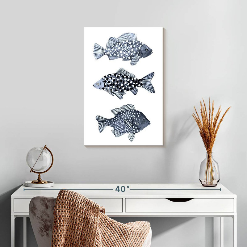 Brampt Blue Fish I, 24" H x 16" W