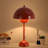 Modern Red Flower Cute Small Dome Shade Table Lamp,nordic Minimalist Mushroom Lamp Retro Nightstand Bedside Lamp Desk Lamp-129183066