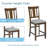 5 Piece Dining Table Set, Wooden Dining Square Table Set For 4, Counter Height Kitchen Table Set With Square Table And 4 Upholstered Chairs For Small Space-1475006266