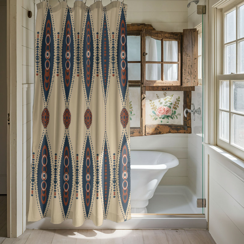 Rideau de douche Boho, H 74 po x l 71 po