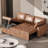 3-In-1 Pull Out Couch With Reversible Chaise Leather Sleeper Sofa With Storage Usb Cup Holder Pullout Sectional Couches -1962766811