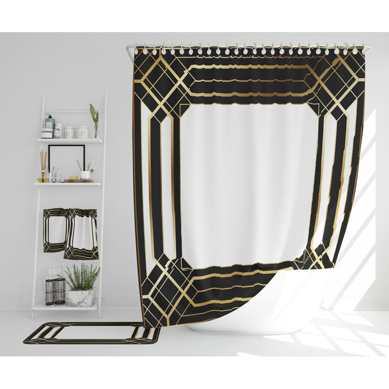 Nedine Polyester Shower Curtain Set