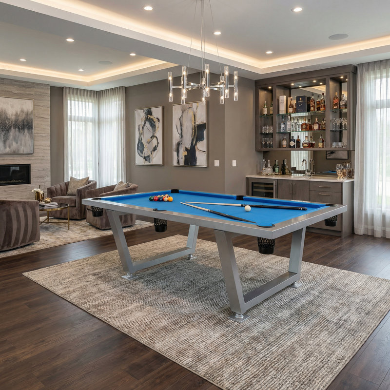 Art Frame Direct 100'' L Pool Table with Leg Levelers