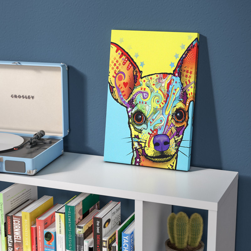 « chihuahua », impression sur toile tendue, H 12 po x l 8 po x P 0,75 po