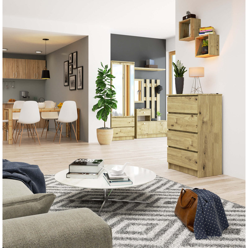 Eron 4 -Drawer Console