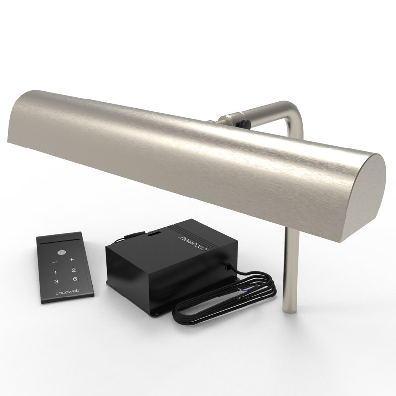 Cadre d’image à fixation sur cadre 1 lumières classic, H 7,5 po x l 10 po x P 7 po, Nickel satiné
