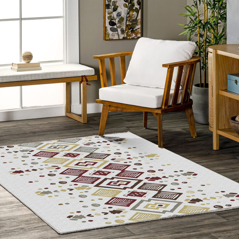 Tapis rectangulaire Voshon avec envers antidérapant, Rectangle 5 pi 3 po x 7 pi 7 po