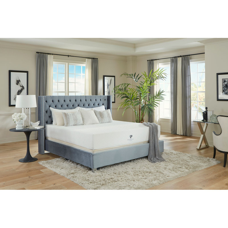PlushBeds Medium Eco Bliss Hybrid Latex Mattress, Split King, 10"