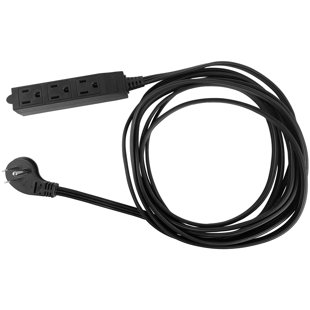 STANLEY® Cordmax Home & Office 3-Outlet Grounded Indoor Extension Cord With Low-Profile Plug, 9-Ft., Black