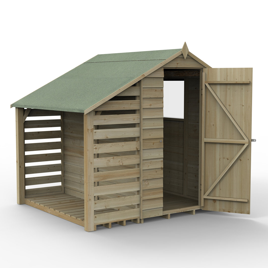 Overlap Pressure Treated 4 x 6 Apex Shed with Lean To
