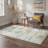 Arteo Abstract Machine Washable Brown / White / Orange Indoor Area Rug with Non-Slip Backing-531505161-532543004