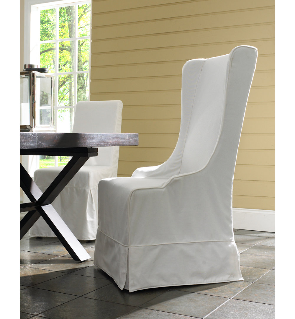 Sloan Box Cushion Wingback Dining Chair with slipcover One Allium Way®