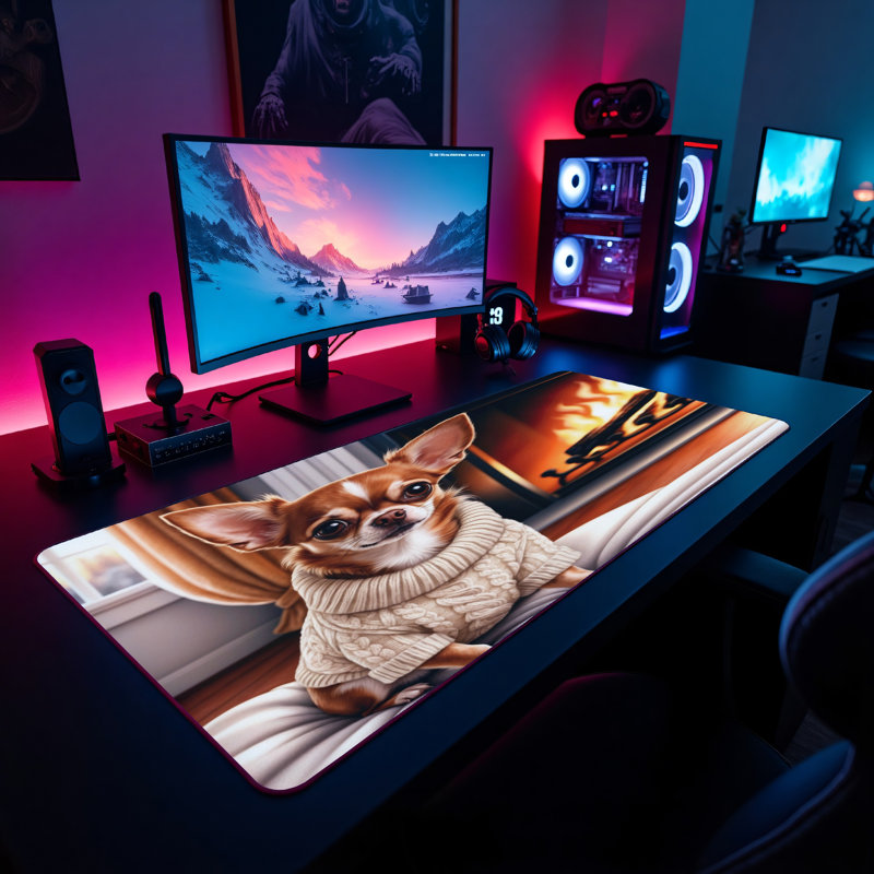 Polyester Desk Pad, 14.4x12.1