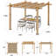 Pavillon de jardin d'extérieur en métal avec auvent rétractable pour terrasse de jardin