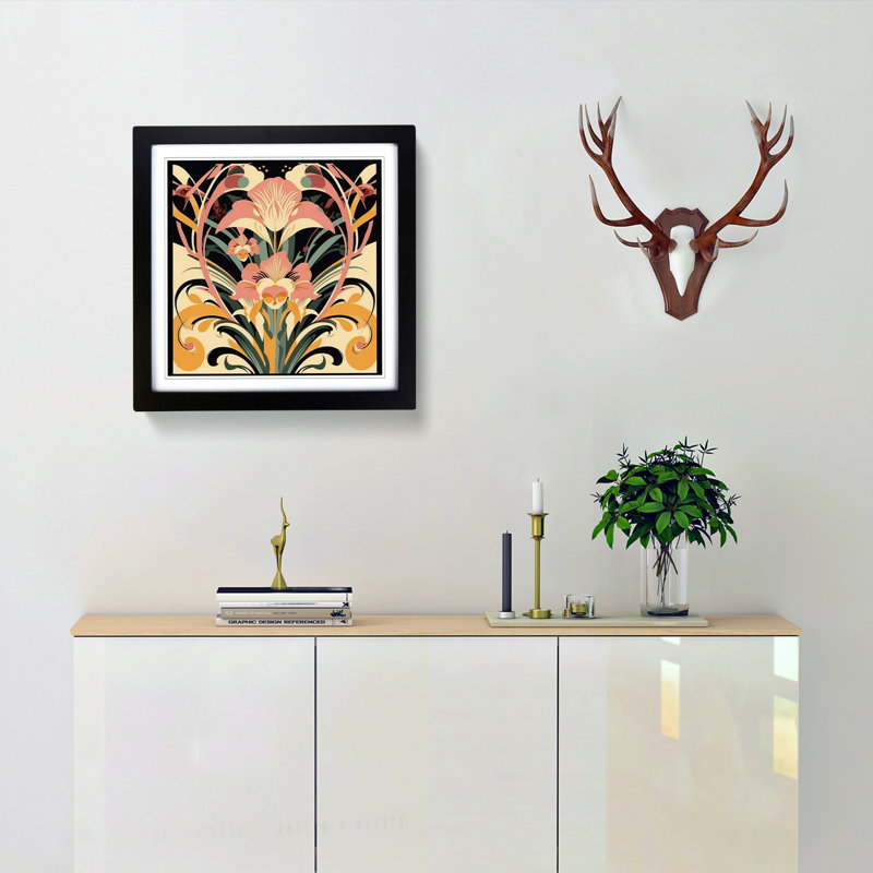 Single Picture Frame Print on Wood, Black