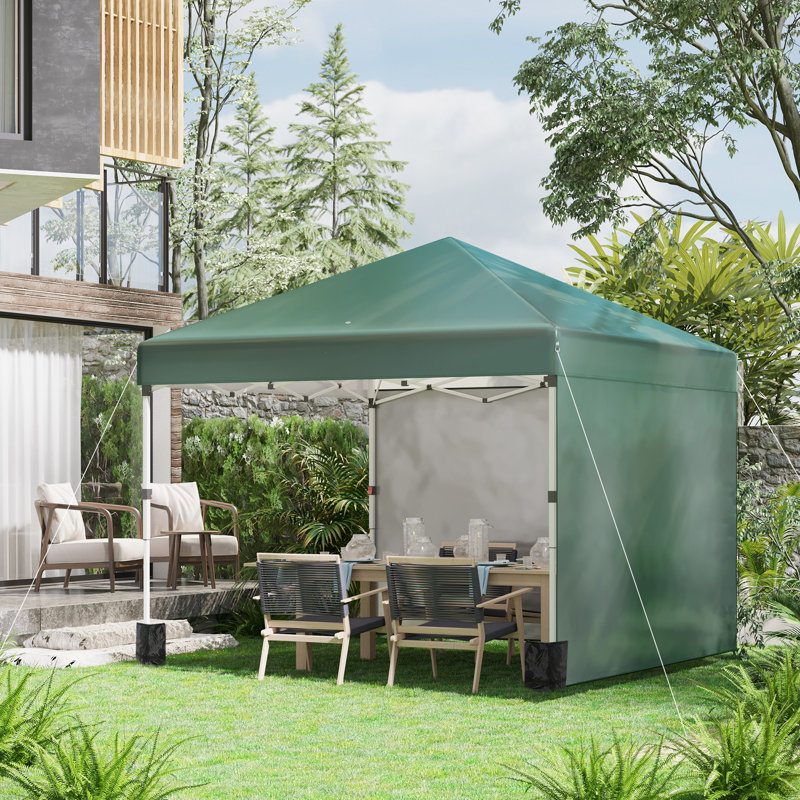 Theroux 2.90m x 2.90m Steel Pop-Up Gazebo, Green