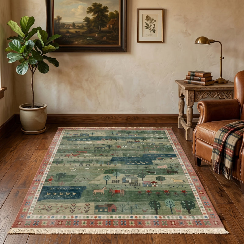 Tapis 100% coton 4 pi x 6 pi lavable à la machine