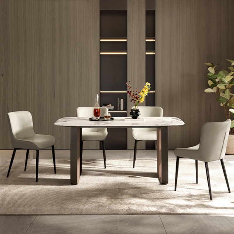 Light luxury high-end dining table set, 5