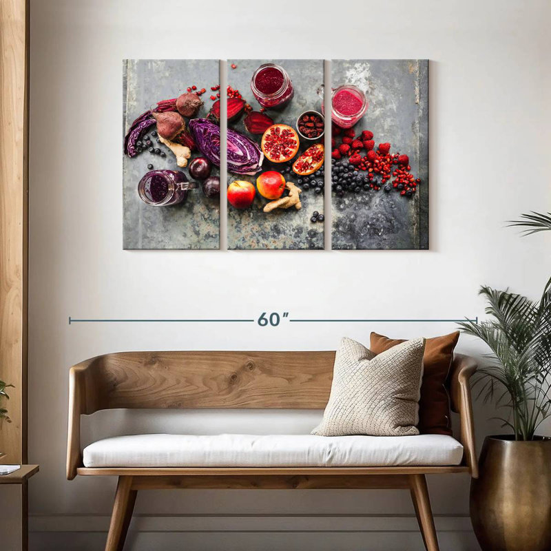 Yarlin Fruit Smoothie Ingredients, 28" H x 45" W