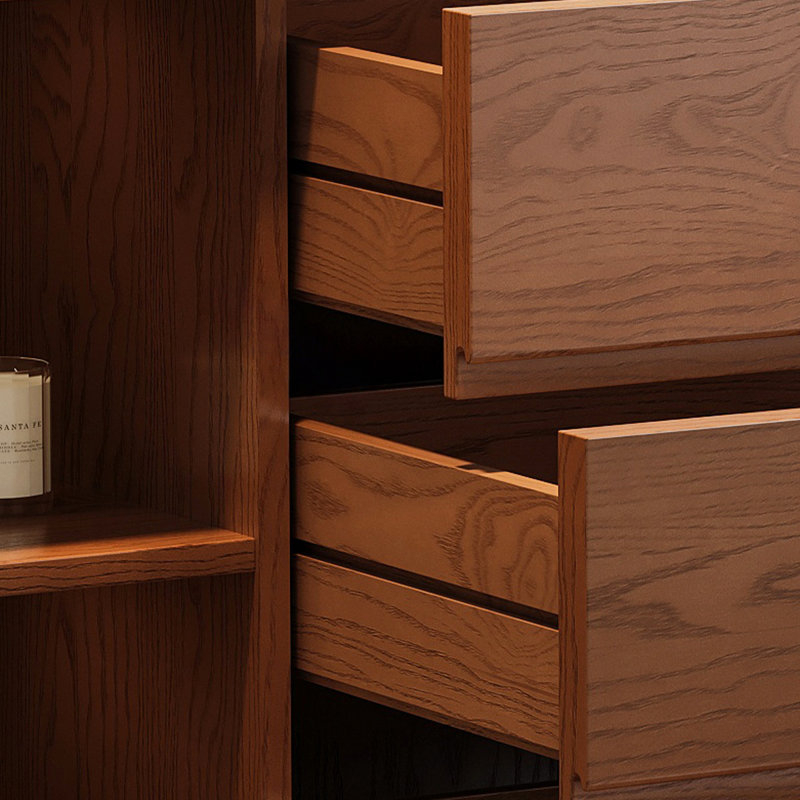 Nut-brown Solid Wood Sideboard