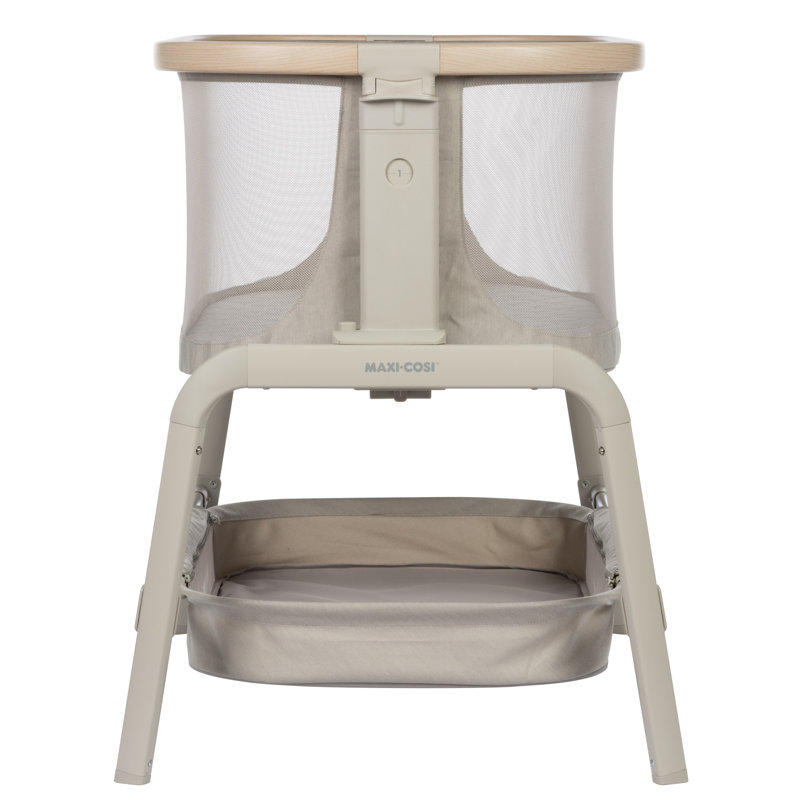 Iora Bedside Crib with Mattress, Beige