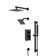 Crozet Pressure Balance Shower System with Dual Shower Head and Hand Shower with Slide Bar (Valve Included)