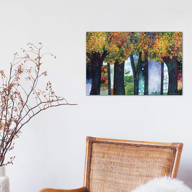 Reproduction sur toile tendue «Inb entre places II», H 12 po x l 18 po x 1,5 po, Toile tendue