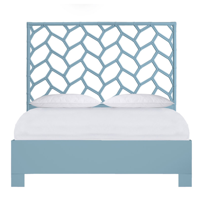 Lit standard Silas, Bleu piscine, Grand
