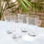 Hammered High Ball Glass-Clear w/Gold Rim