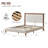 Wooden platform bed with upholstered base-2029263065-2029263064