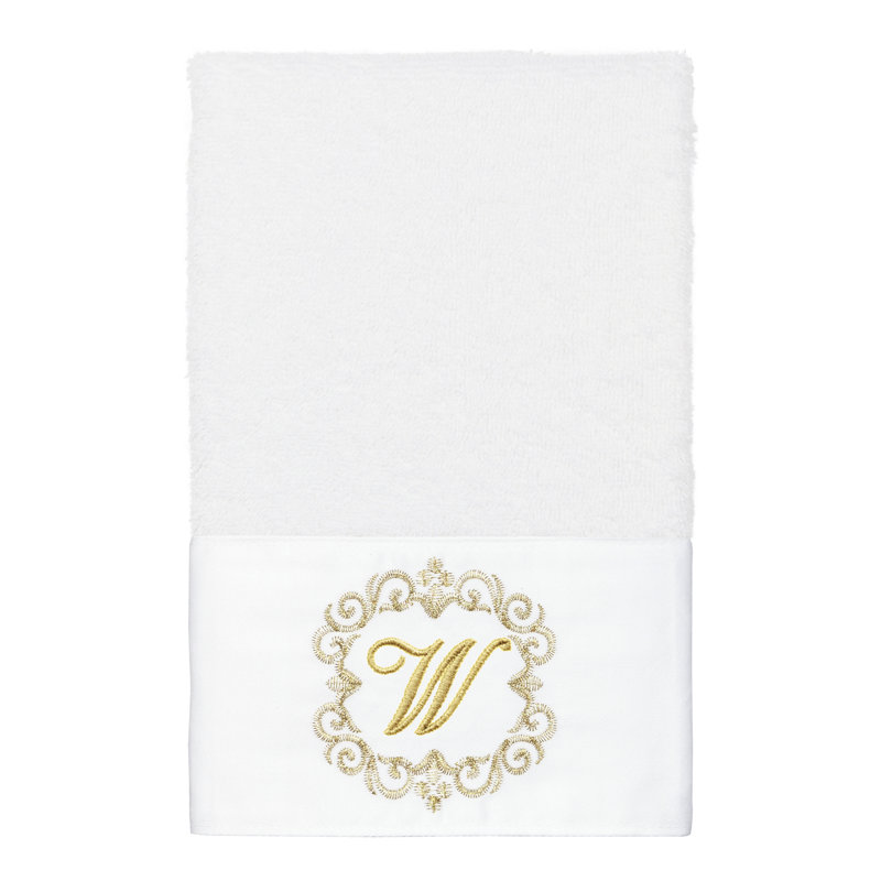 Winston Porter 100% Turkish Cotton MONICA 2PC Embellished Hand Towel Set, W