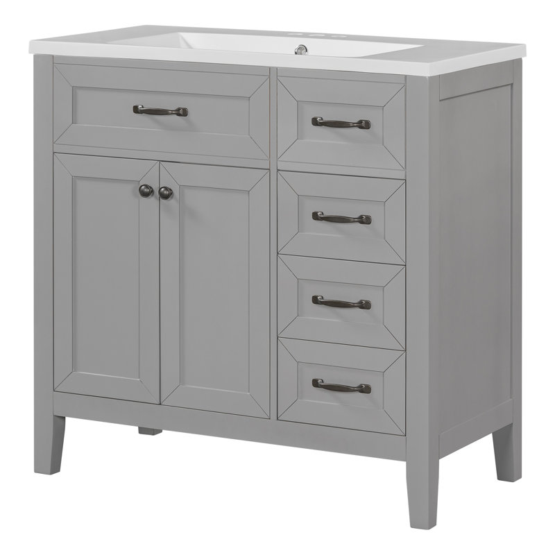36-inch bathroom vanity, Gray