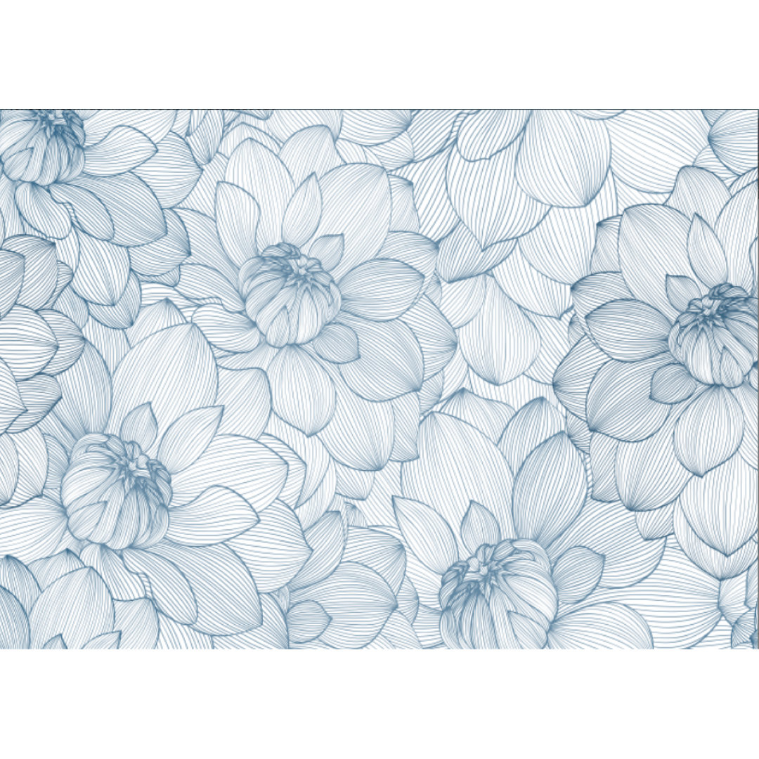 Cooktop Cover - Blue Flowers | Gas & Electric Stovetop Cover Festive Fit Home 