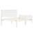 Solid Wood Twin Bed Frame - White With Head/ Support Size Platform Headboard/