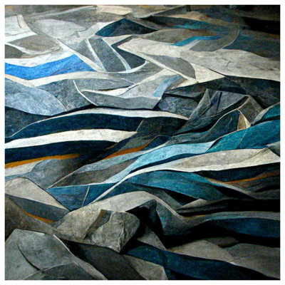 Abstract Gray Waves Quilted Bedspread All Sizes