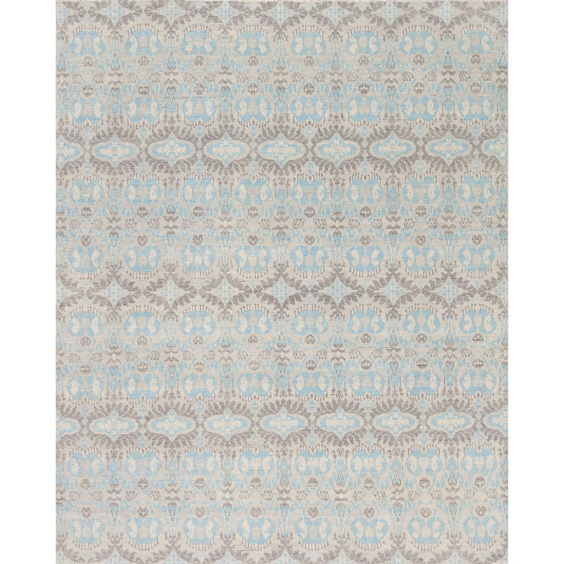 Vogue Hand Knotted Wool Area Rug, Rectangle 6' x 9'