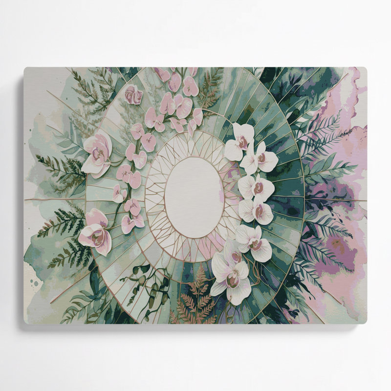Art mural en métal Botanical Botanical Mandalas, H 24 po x l 36 po