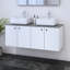 Meuble-lavabo double 47,2 po avec plateau en bois manufacturé Karaya-1504842738