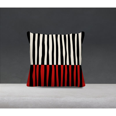 Humphrey Striped Outdoor Reversible Throw Pillow