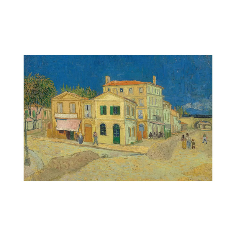 The Yellow House, 1888 by Vincent Van Gogh - Wrapped Canvas Painting, 101.6 cm H x 66.04 cm W x 1.91 cm D